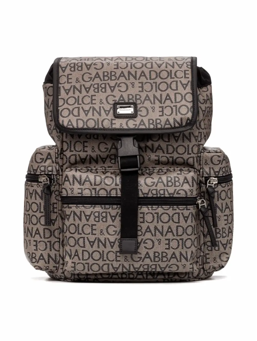 

Жаккардовый рюкзак с монограммой Dolce&Gabbana, мультиколор