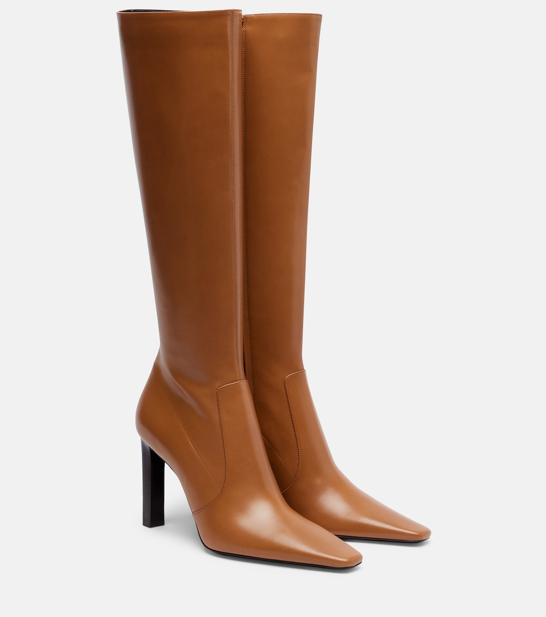 Сапоги кожаные Francoise 95 Saint Laurent, Macadamia