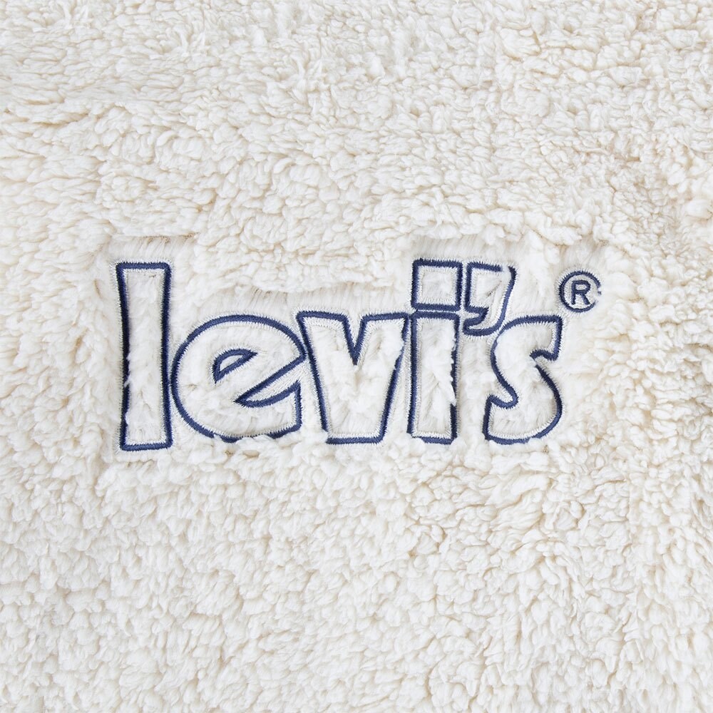 Куртка Levi´s Boxy Fit Sherpa Teen, бежевый — фото 3
