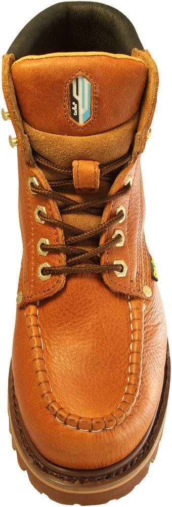 Мужские кожаные ботинки Cactus с мокасиновой ноской, 15 см Cactus Work Boots, светло-коричневый — фото 4