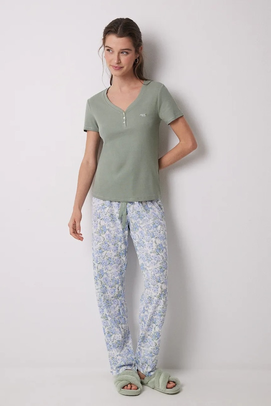 

Хлопковая пижама Women'Secret, зеленый