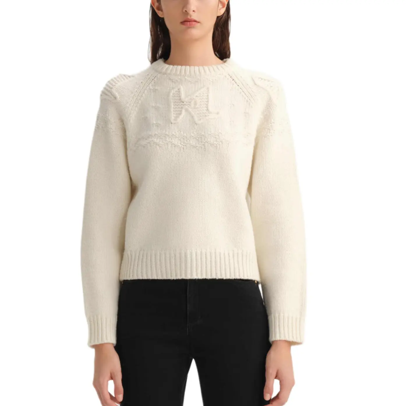 

KARL LAGERFELD / Karl Lagerfeld Jeans KARL LAGERFELD FW23 Женский свитер белого цвета