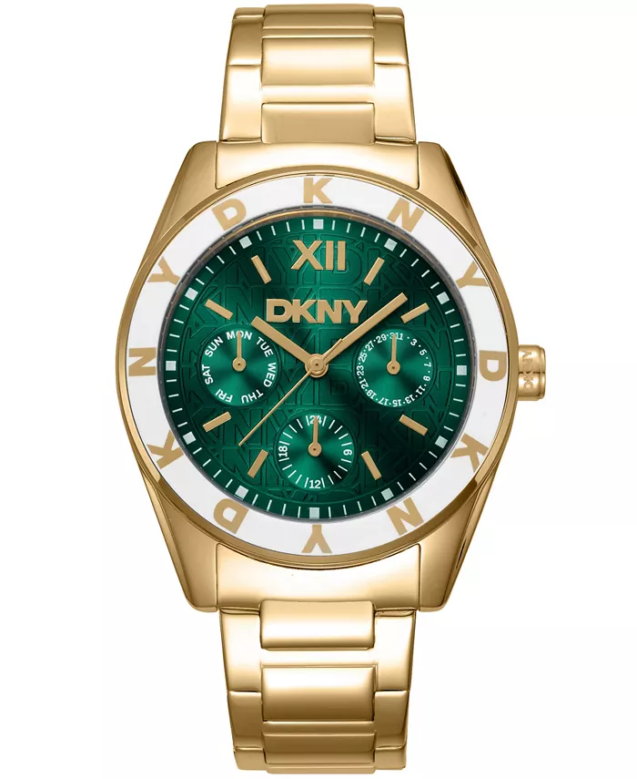 

Женские часы Chambers Multi Sport Chronograph с золотистым браслетом из нержавеющей стали, 36 мм DKNY