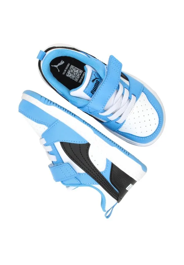 397419/20 rebound v6 lo ac+inf детские кроссовки Puma, Team Light Blue/Black/White — фото 3