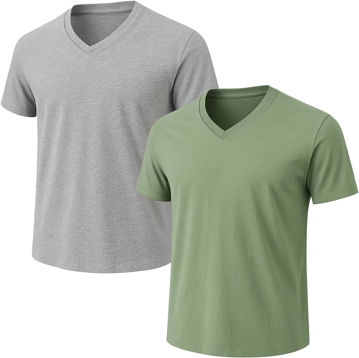 

2-Pack мужские футболки V-Neck — мягкий премиальный хлопок, короткие рукава Uniqoth