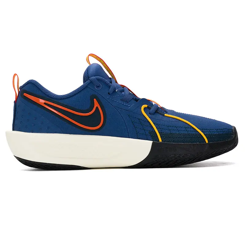 

Nike G.T. Cut 3 Амортизирующие Износостойкие Низкие Детские Баскетбольные Кроссовки Синий Оранжевый