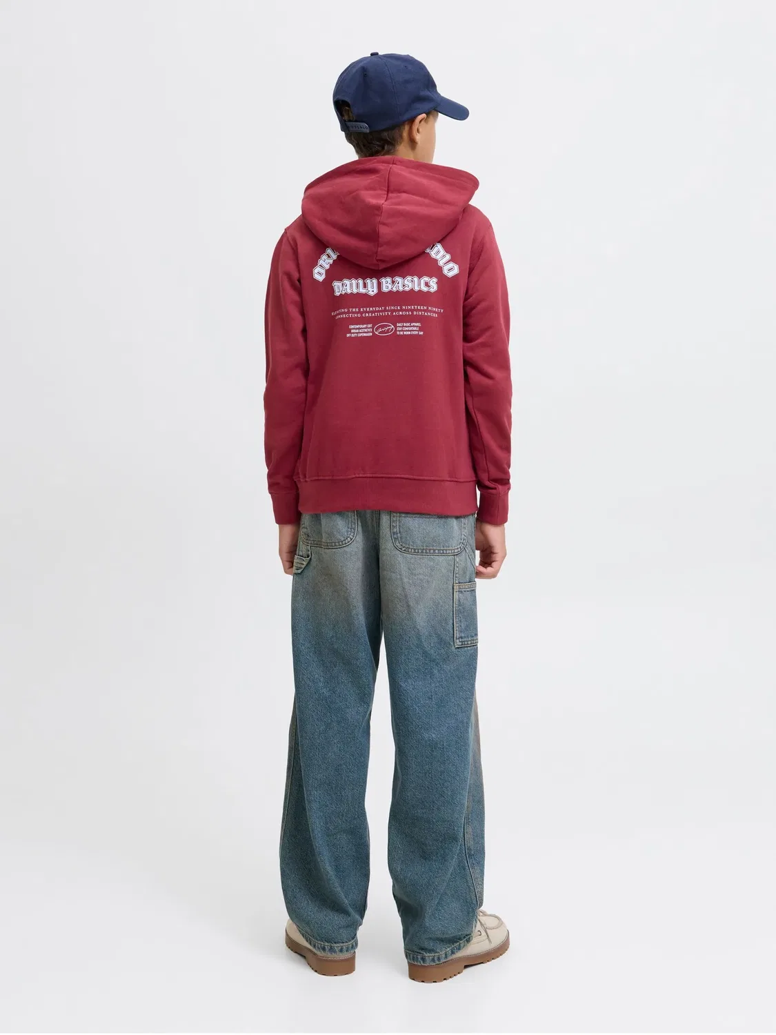 Капюшон худи тибетский красный, JACK & JONES Junior — фото 4