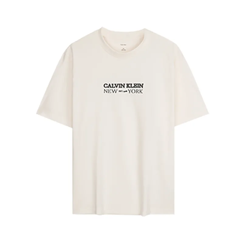 Футболка мужская с круглым вырезом Calvin Klein, YBH-Ivory