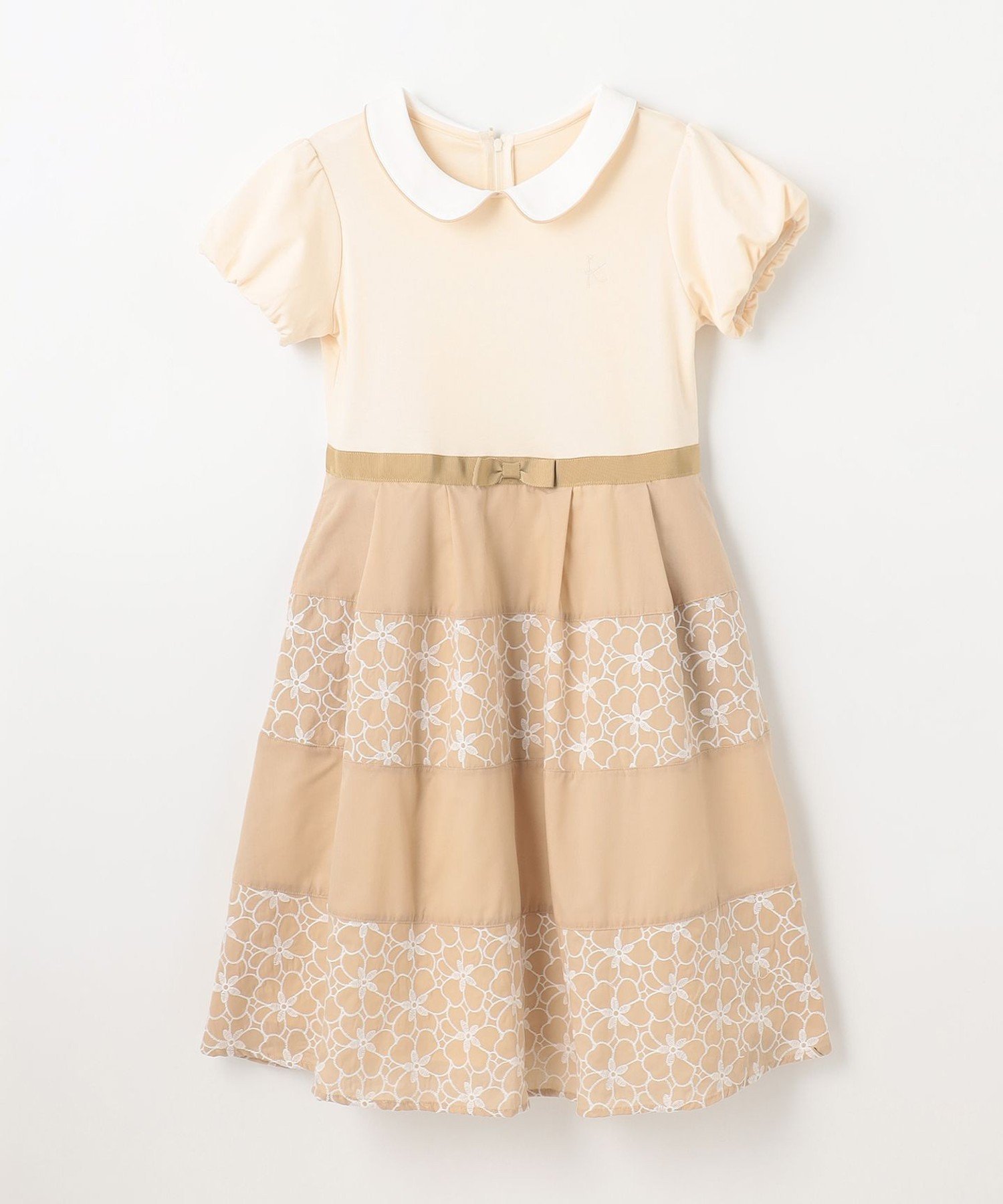 [150-160 см] Платье с цветочной каймой Kids Suite, Beige [033]