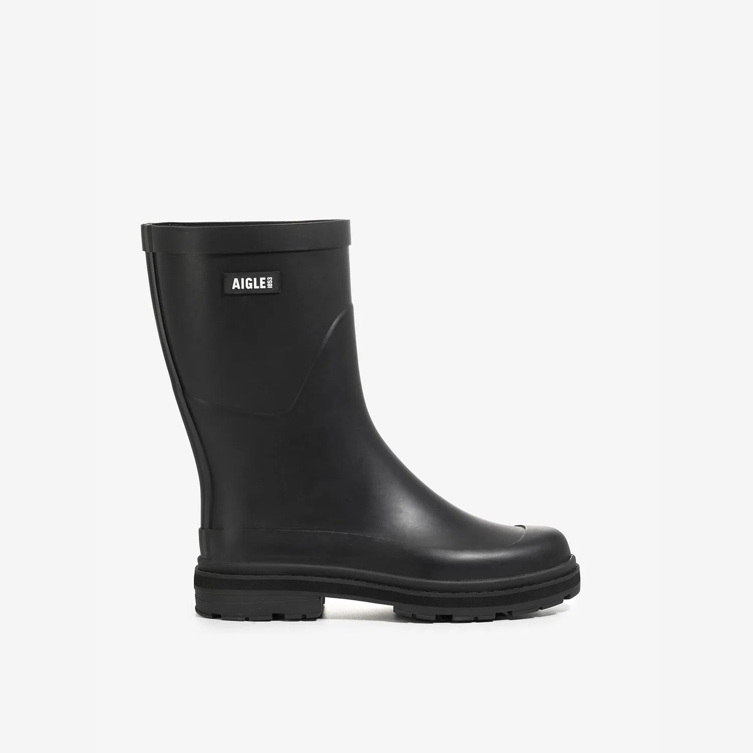 Мужские резиновые сапоги средней высоты чёрные от Aigle