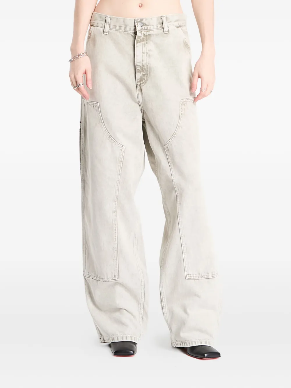

Брюки из хлопка со вставками CARHARTT WIP, серый