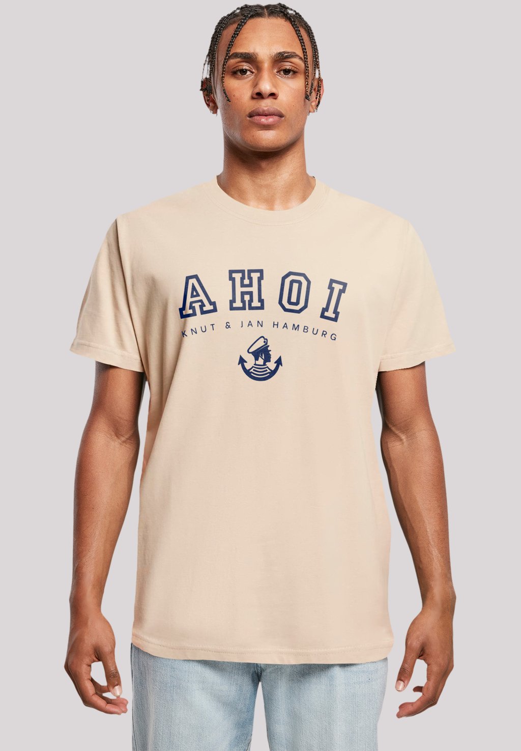 

Футболка с принтом AHOI KNUT JAN HAMBURG F4NT4STIC, песочный