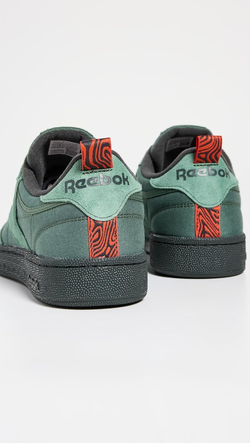 Кроссовки Reebok Unisex-Adult Club C 85, зеленый/оранжевый/серый — фото 3