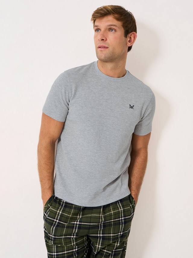 

Футболка с круглым вырезом из хлопковой смеси Crew Clothing, Gunmetal Grey