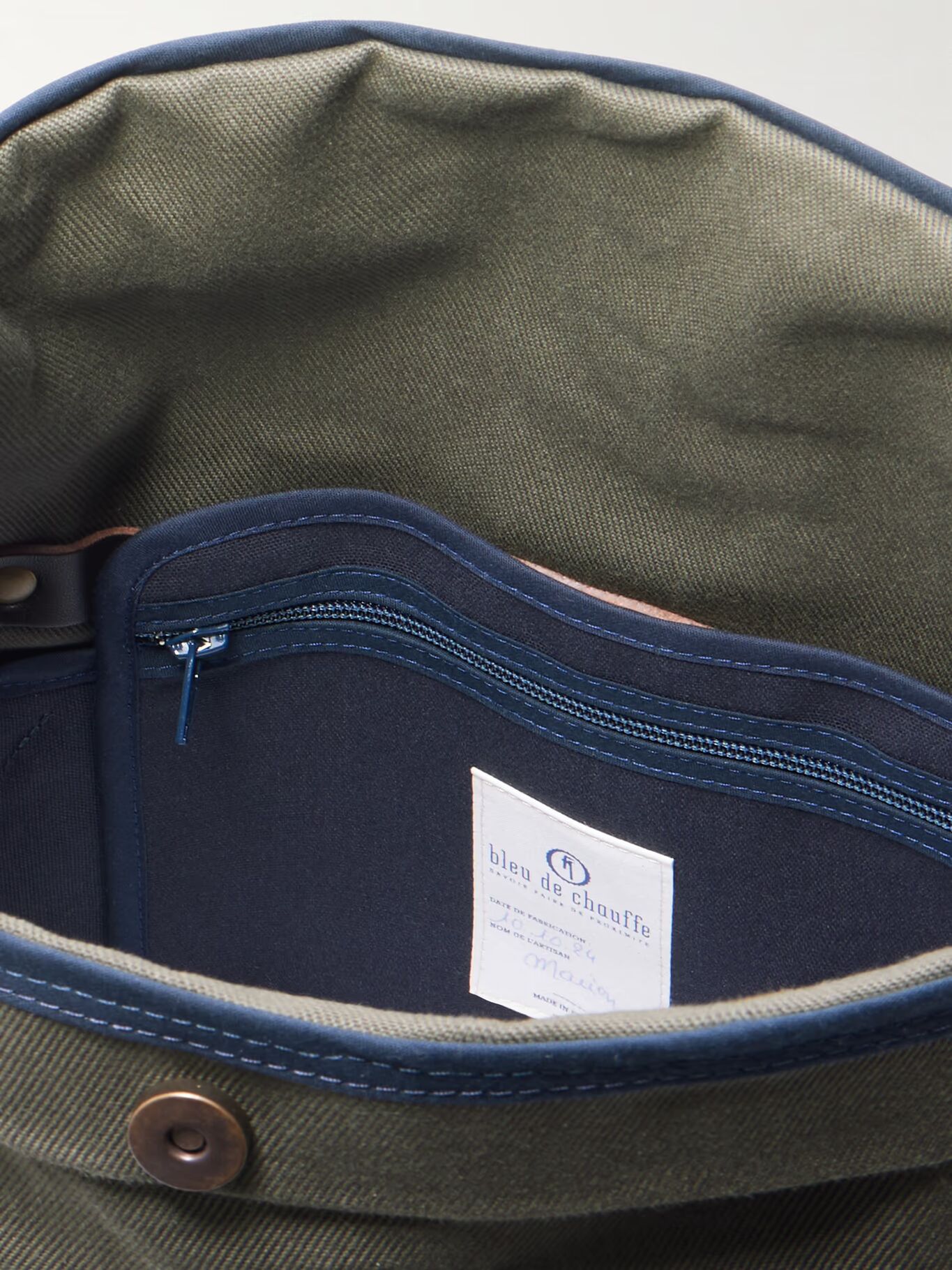 

Рюкзак Jamy из парусины с кожаной отделкой BLEU DE CHAUFFE, хаки