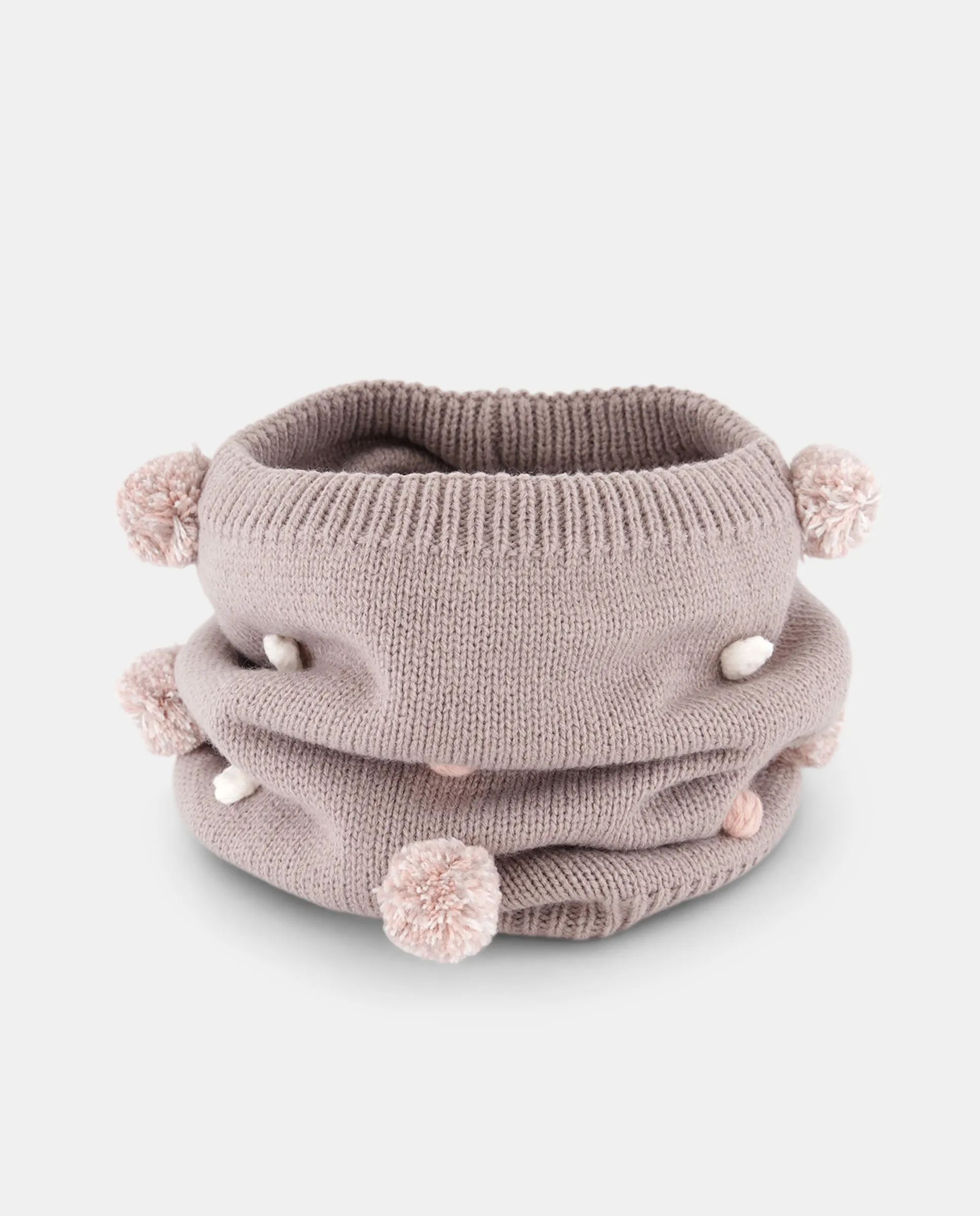 

Детский декоративный шарф-воротник с помпонами в виде медвежонка Kids El Corte Inglés, песочный