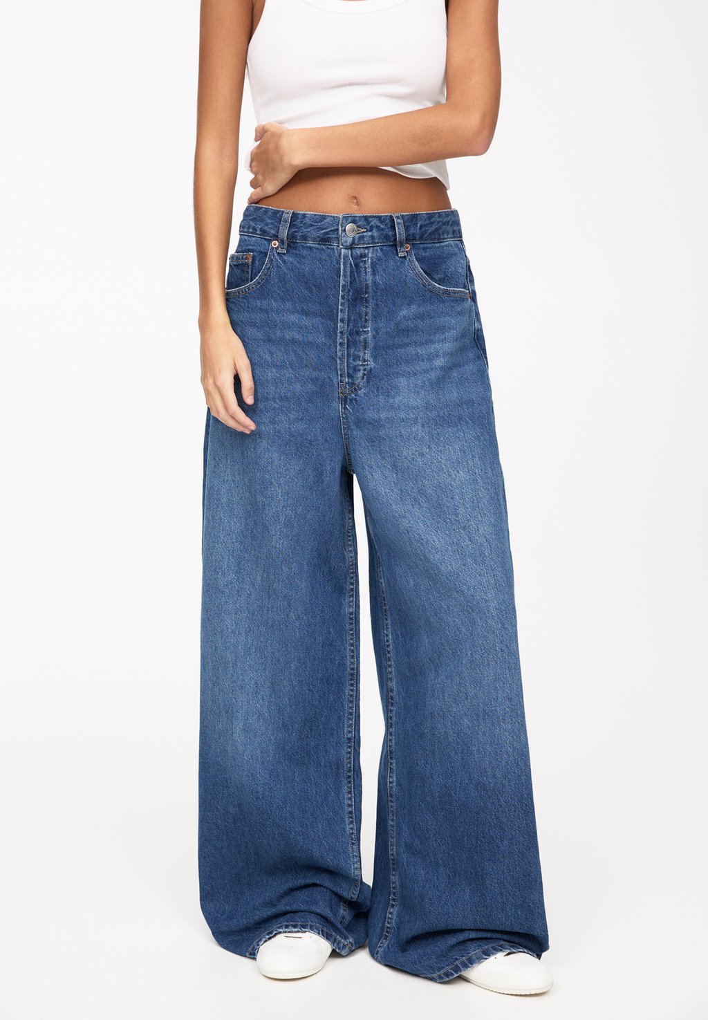 

Джинсы свободного кроя SUPER BAGGY PULL&BEAR, цвет Blue Denim