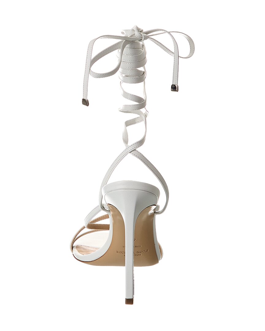 Michael Kors Collection Dahlia Runway Leather Sandal, белый — фото 3