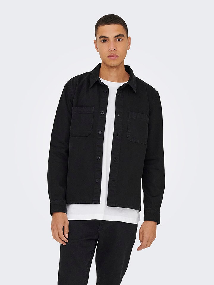 

ONLY & SONS Черная футболка "Times"