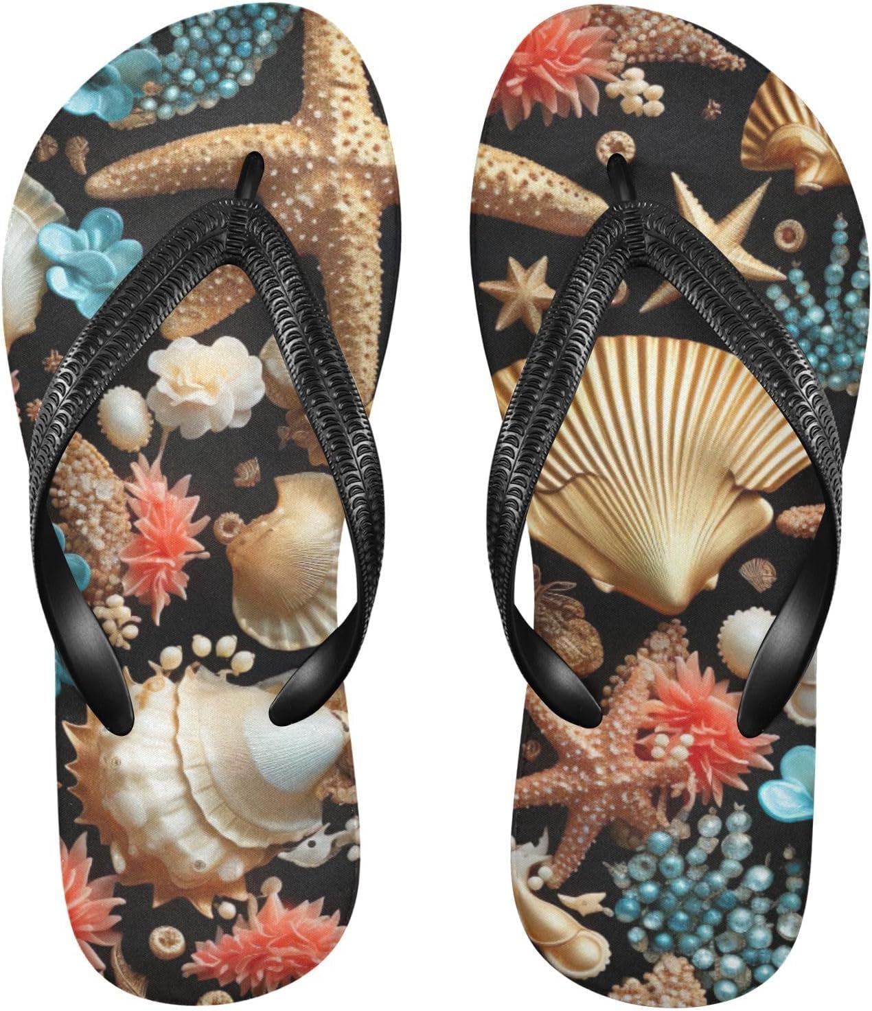 

Пляжные летние сандалии Seashell Starfish для женщин и мужчин, шлепанцы для душа Kfbe