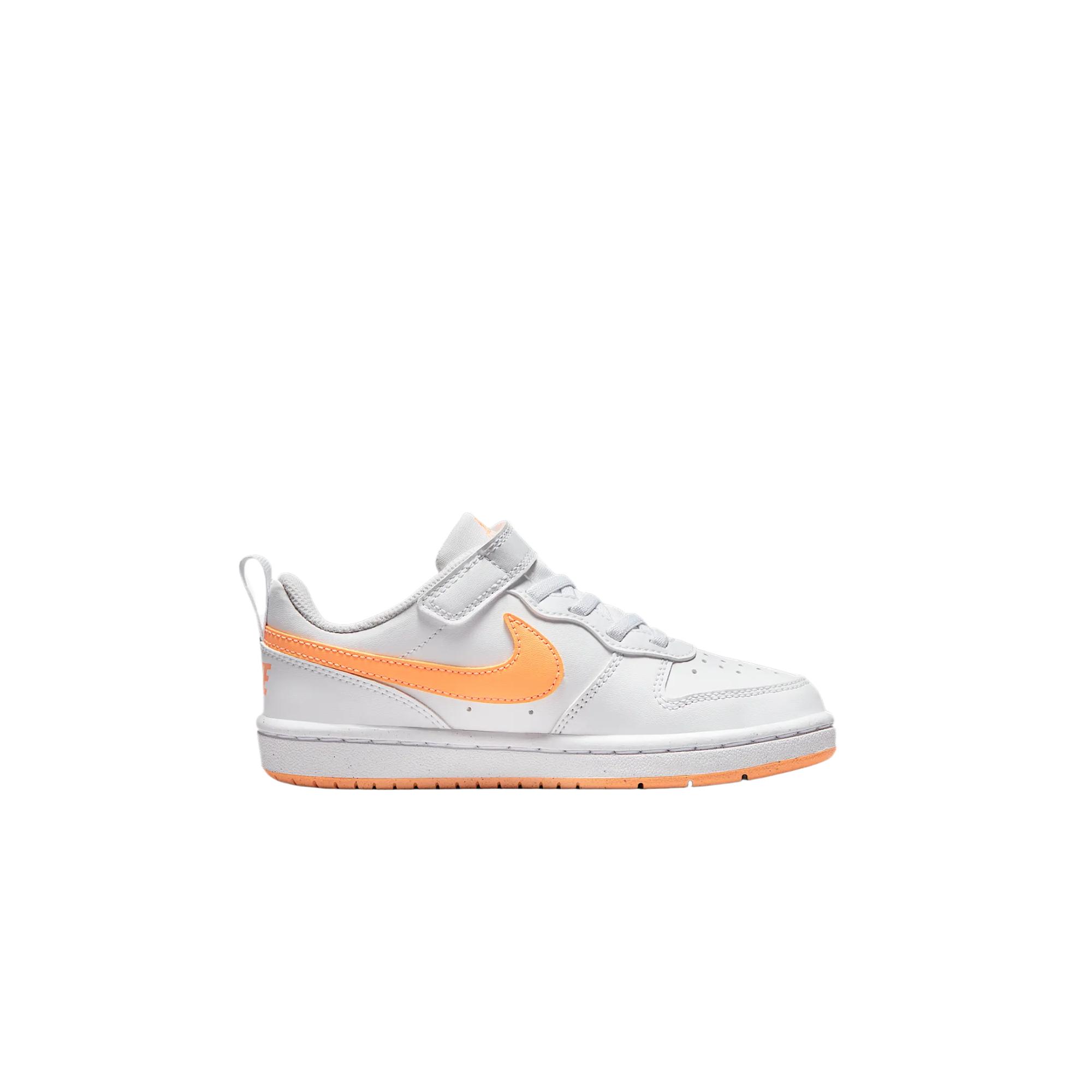 Nike Детские кроссовки для скейтбординга Court Borough, белые/кремовые, персиково-красные — фото 2