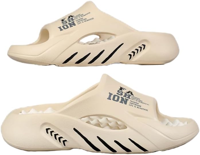 

Мужские шлепанцы Hhhchpm, модные EVA, противоскользящие, быстросохнущие, с открытым носком, для дома и улицы, летние пляжные мужские сабо и клоги, слоновая кость