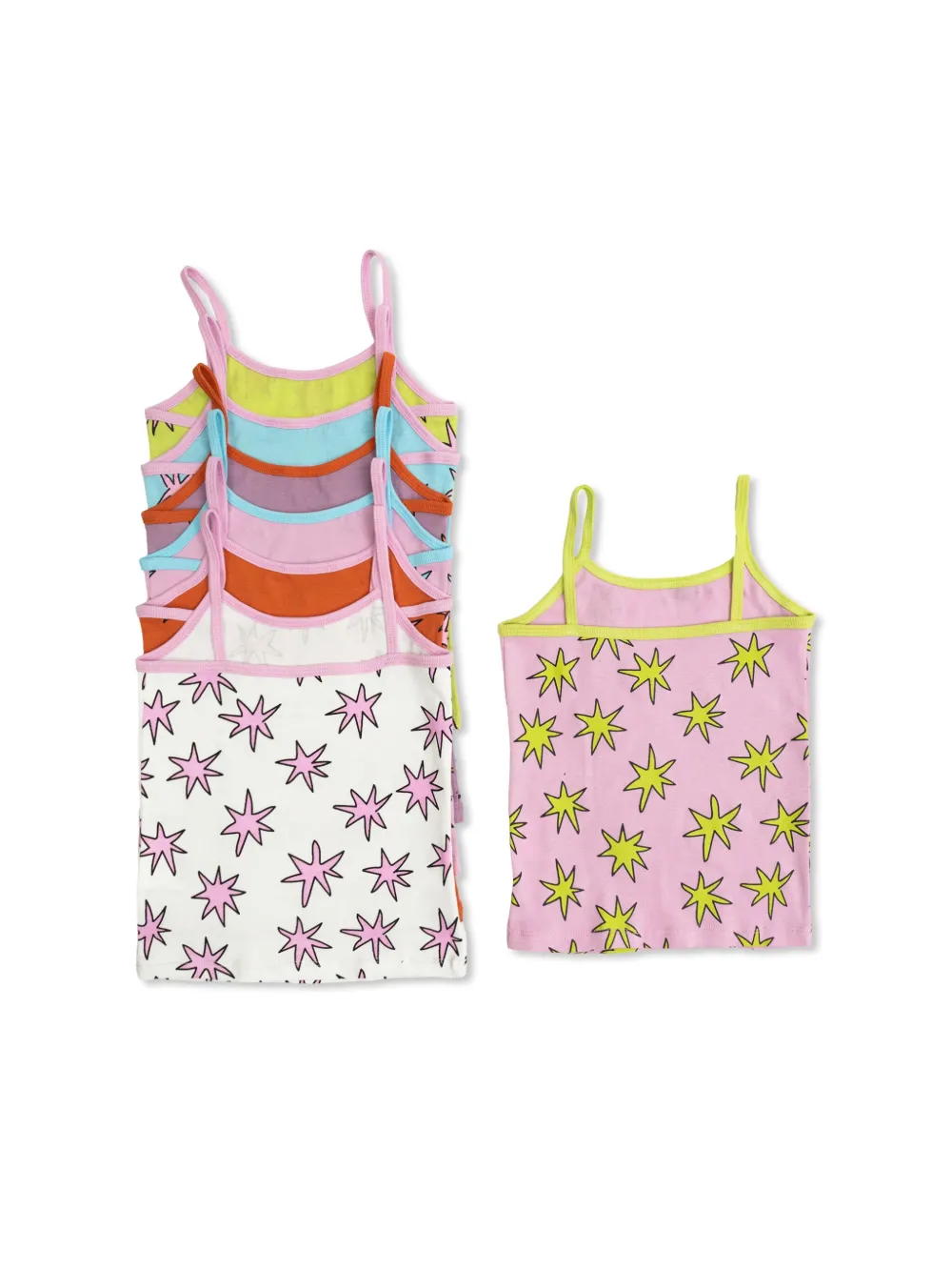 Комплект из семи топов с принтом Stella McCartney Kids, белый — фото 2