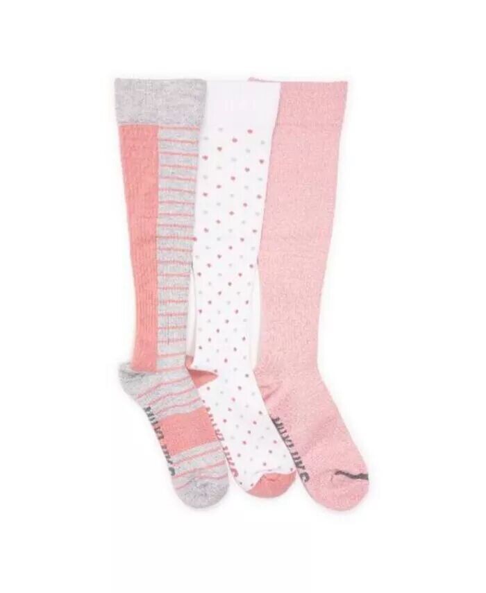 

Комплект из 3 женских компрессионных хлопковых носков до колена MUK LUKS, розовый