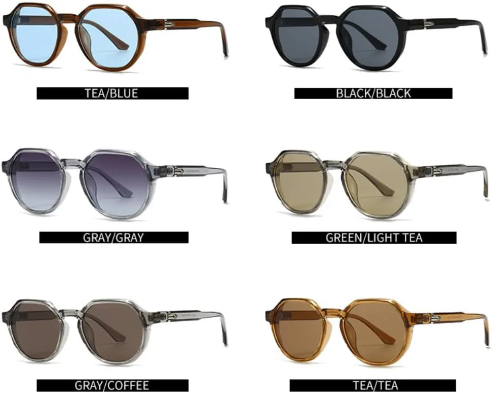 

Солнцезащитные очки для мужчин и женщин - защита UV400 - круглая оправа, черные линзы, для занятий спортом на открытом воздухе и вождения DSVIGF, Tyj510-3