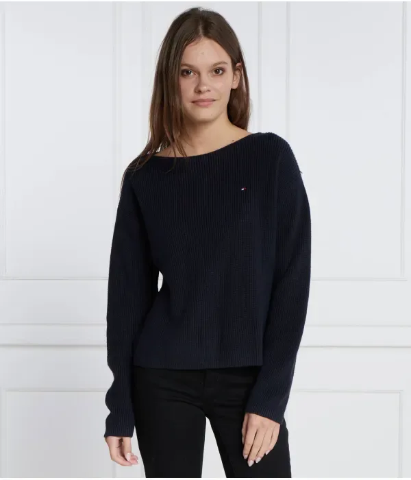 Свитер STITCH OPEN regular fit Tommy Hilfiger, темно-синий — фото 3