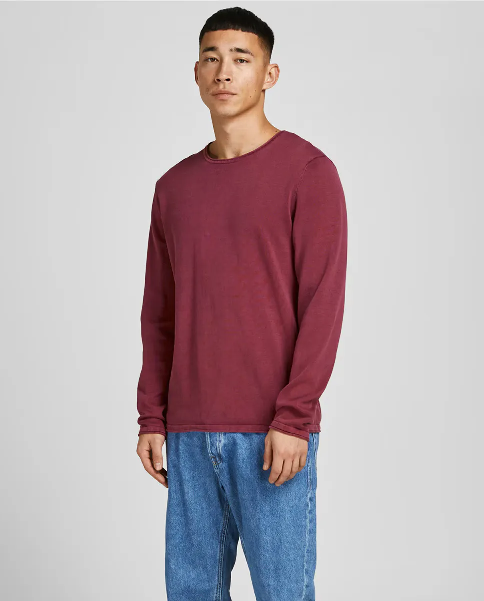 

Мужской вязаный свитер Jack & Jones, фиолетовый