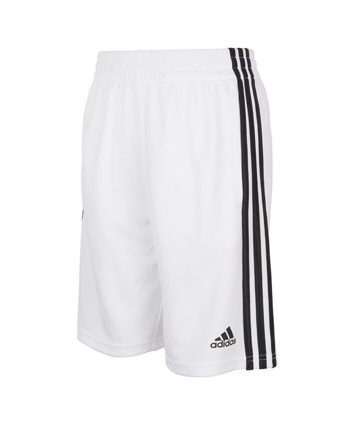 

Классические шорты с тремя полосками для больших мальчиков adidas, белый