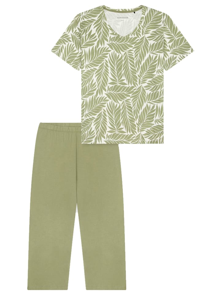 

Schiesser Пижама Comfort Essentials лаймового цвета