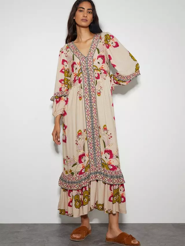 

Платье Monsoon Kara Floral, цвет ivory/multi