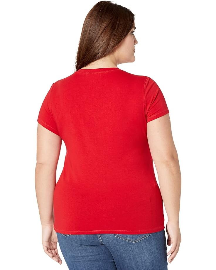 

Футболка U.S. POLO ASSN. Stretch V-Neck Tee, цвет Engine Red