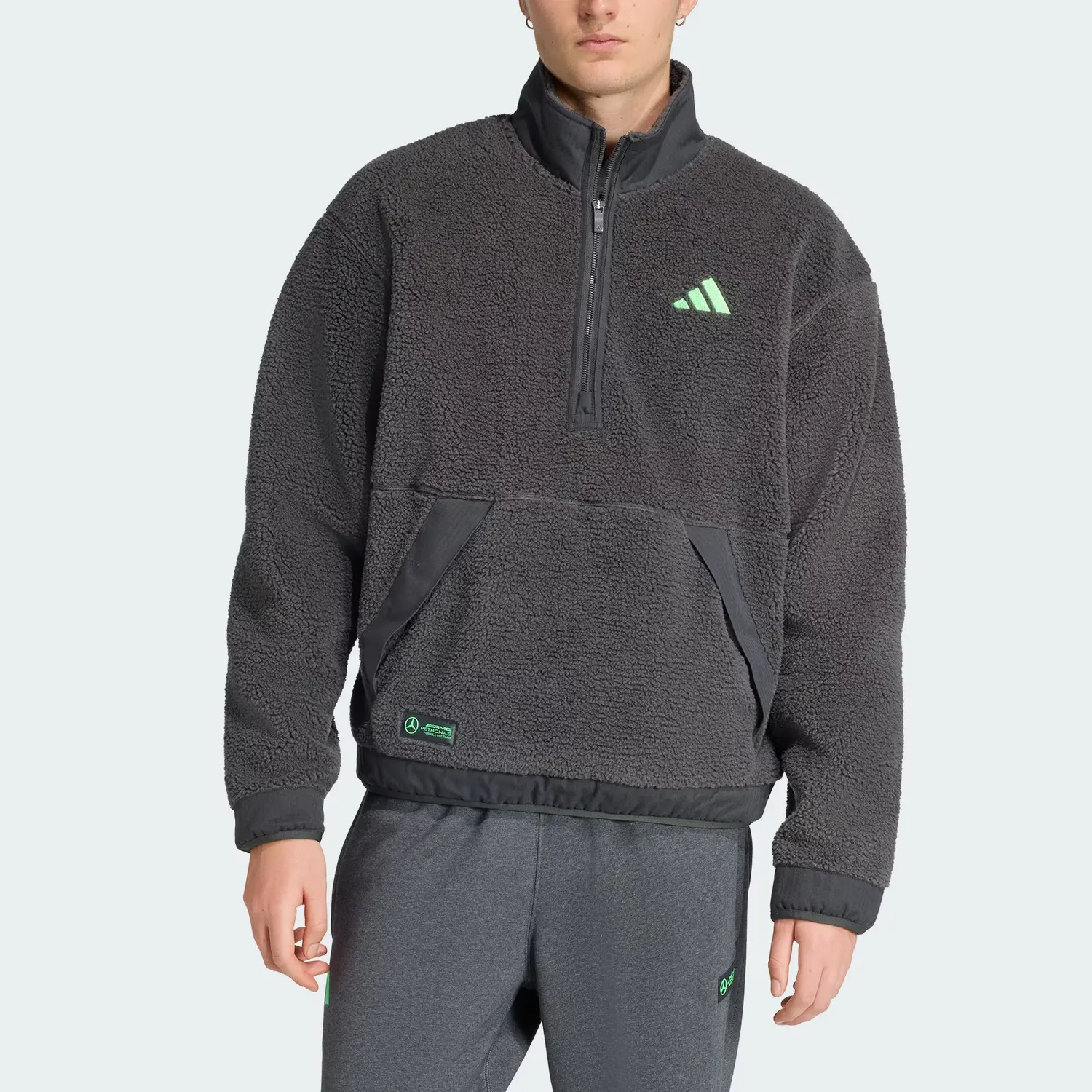 Толстовка Mercedes AMG Motorsport PETRONAS FORMULA ONE TEAM мужская Adidas, серый — фото 2