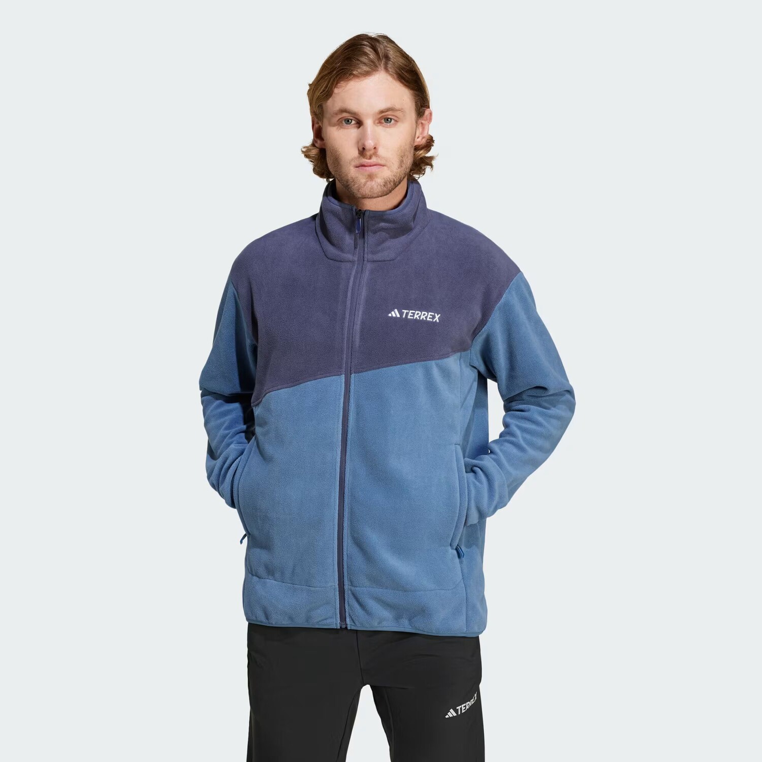 

Флисовая куртка Terrex Multi с молнией во всю длину Adidas, цвет Wonder Steel/Shadow Navy