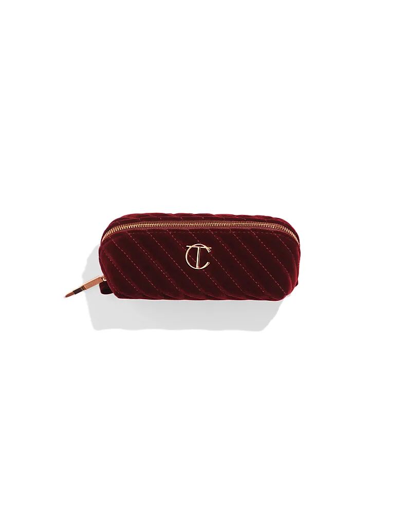 

Бархатная косметичка-органайзер Charlotte Tilbury — маленькая