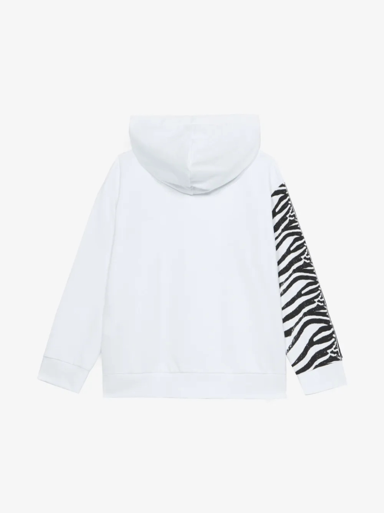 Хлопковая толстовка с капюшоном на молнии Roberto Cavalli Junior, белый — фото 2