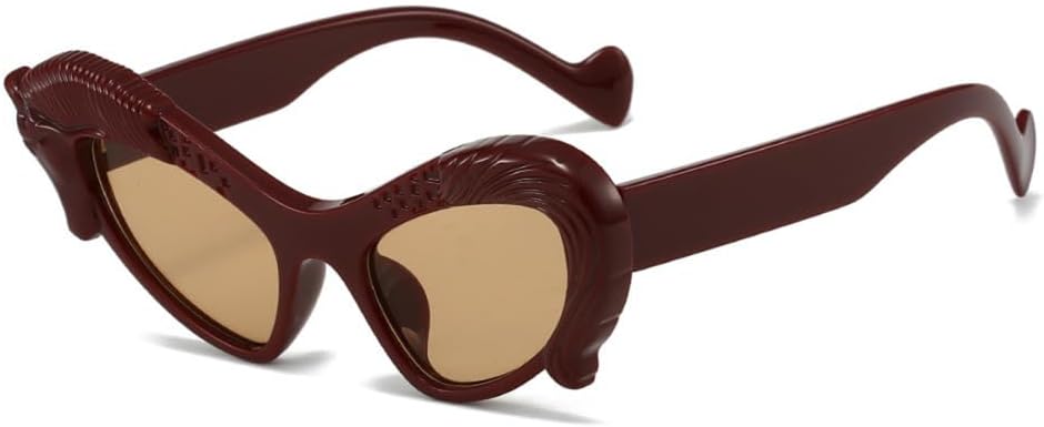 

Солнцезащитные очки «кошачий глаз» для женщин и мужчин, в ретро-стиле, в форме лошади, с градиентным переходом цвета, винтажные солнцезащитные очки с защитой от УФ-излучения UV400 VFDHN, 5