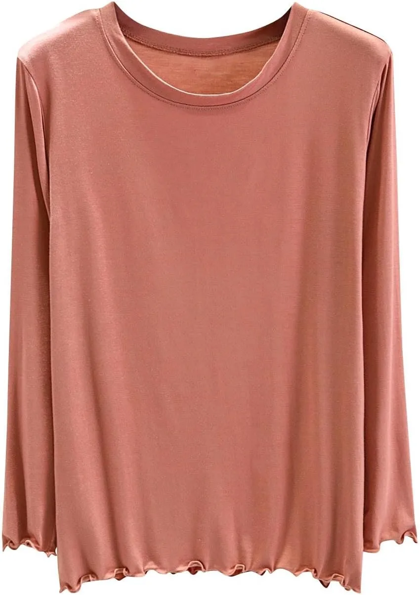 

Длинная футболка с длинным рукавом и круглым вырезом XUNRYAN