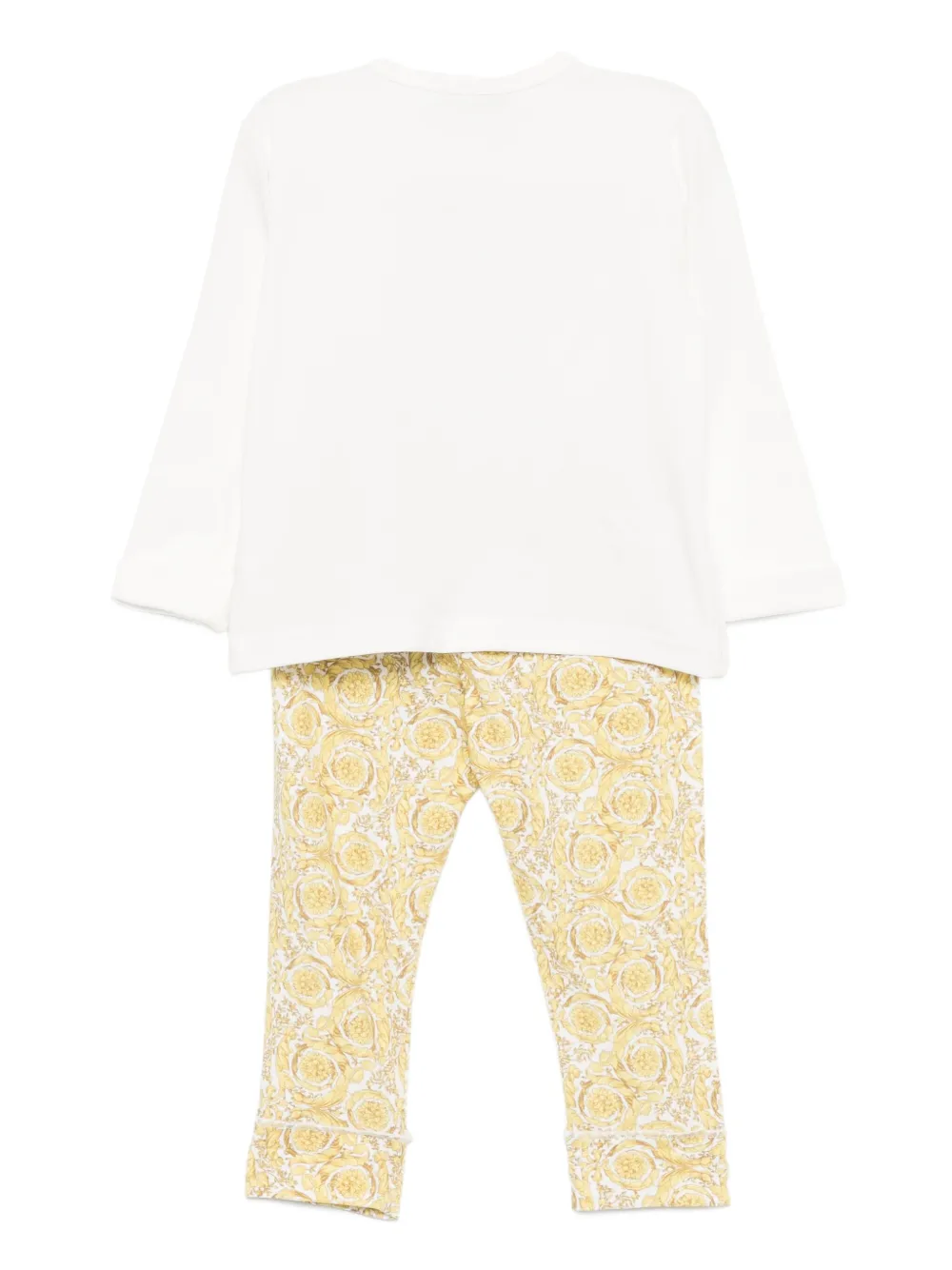 Комплект из топа и брюк с декором Medusa Versace Kids, белый — фото 2