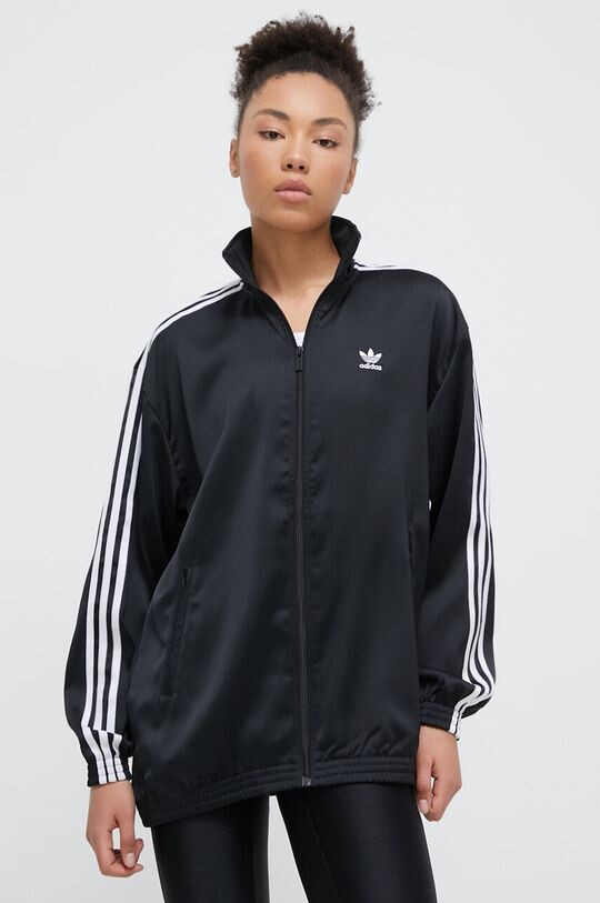 

Свободный свитшот из атласа adidas Originals, черный