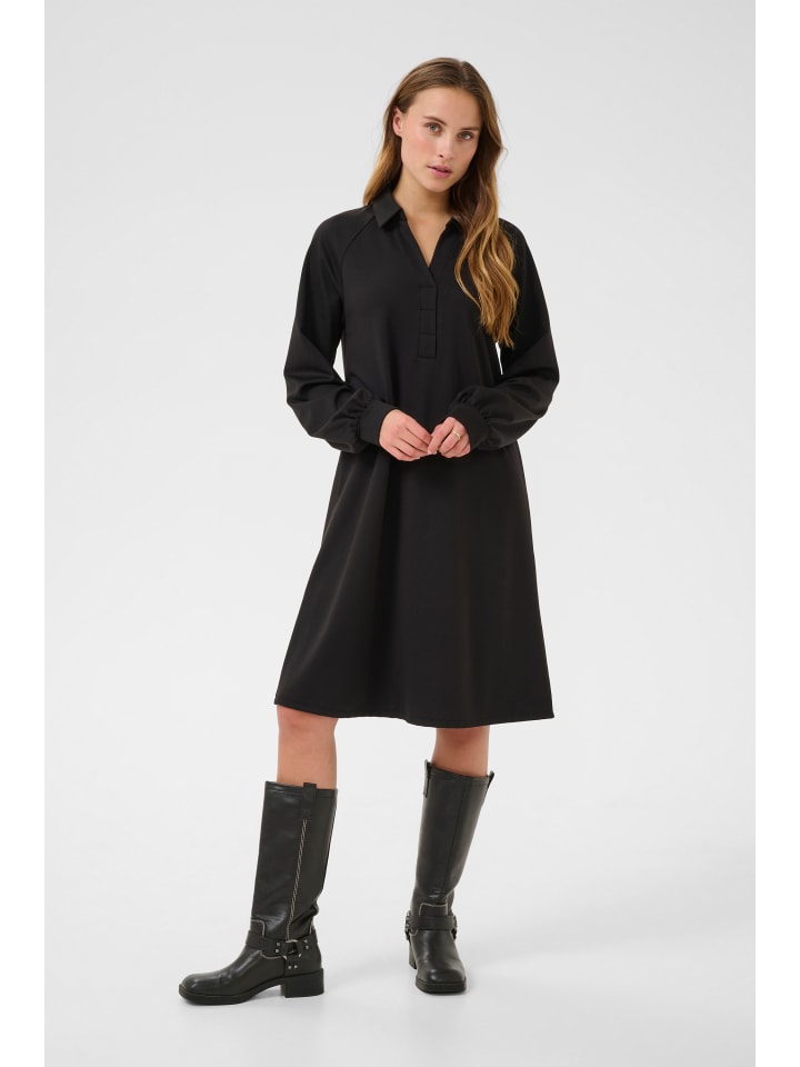 

Платье до колена Kaffe, глубокий черный