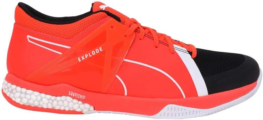 Кроссовки Puma Explode XT Hybrid 2 Low Boot Trainers, для игры в помещении, черно-бело-красные, с возможностью выбора размера: — фото 2