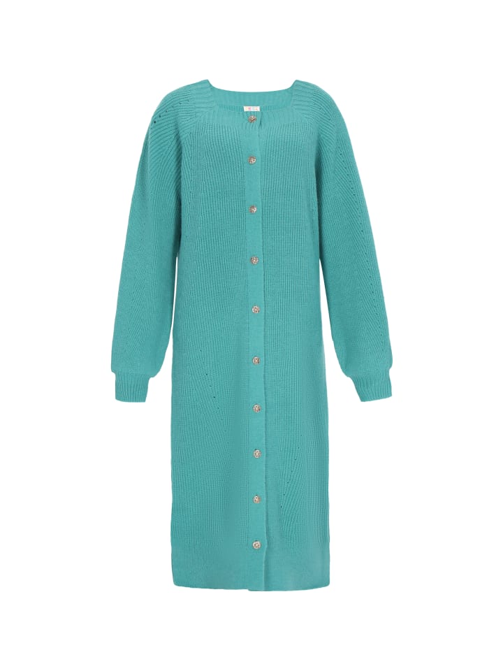 

Женский кардиган бирюзового цвета IZIA