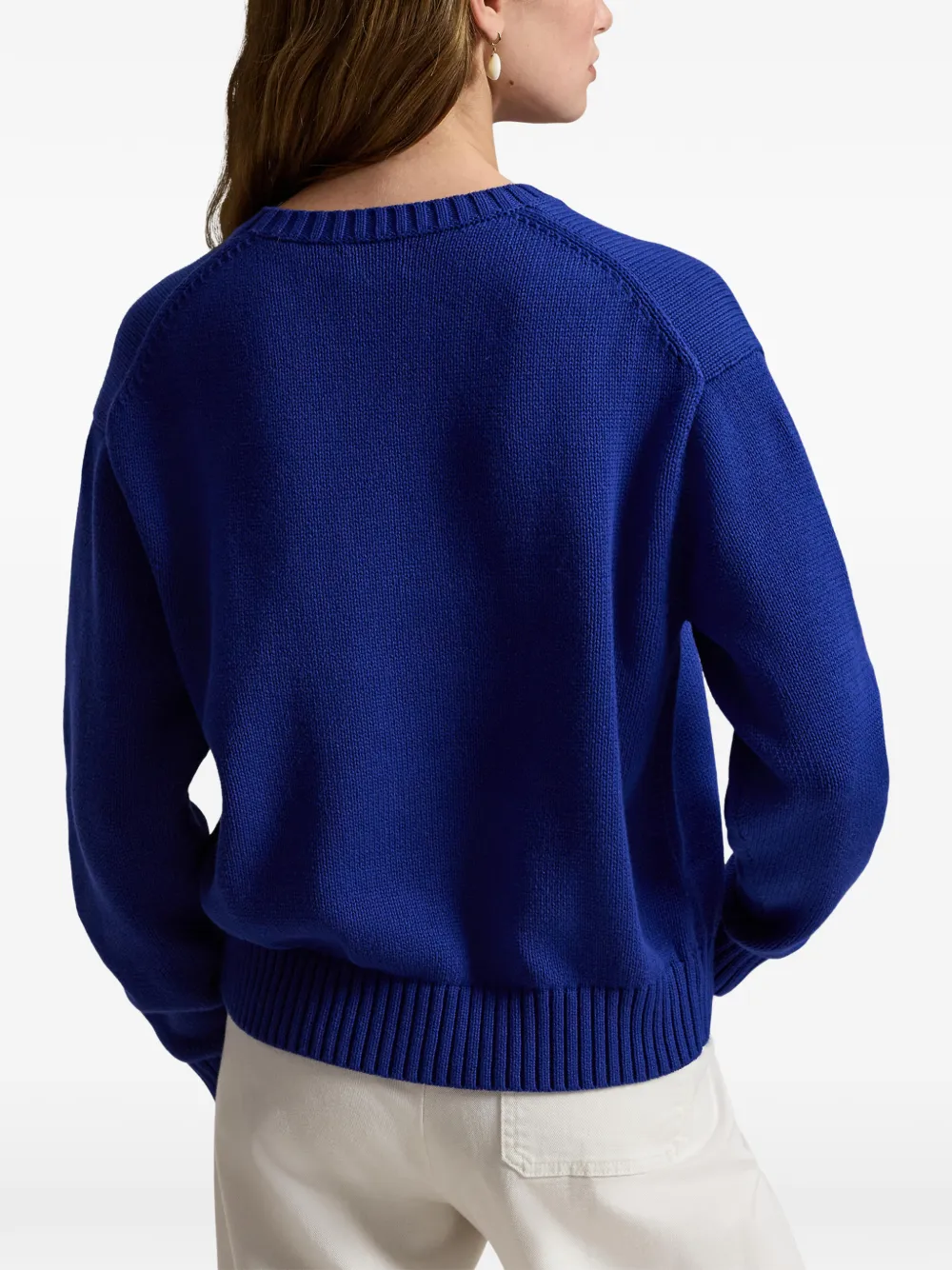 Свитер с вышивкой polo bear Polo Ralph Lauren, синий — фото 4