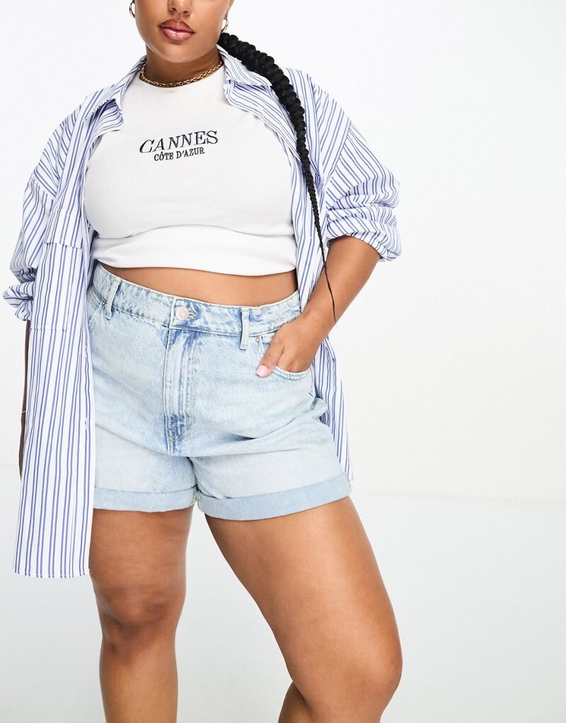 

Голубые шорты для мам River Island