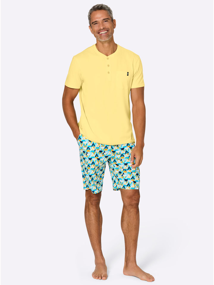 

WITT WEIDEN Короткие шорты с лимонно-бирюзовым принтом