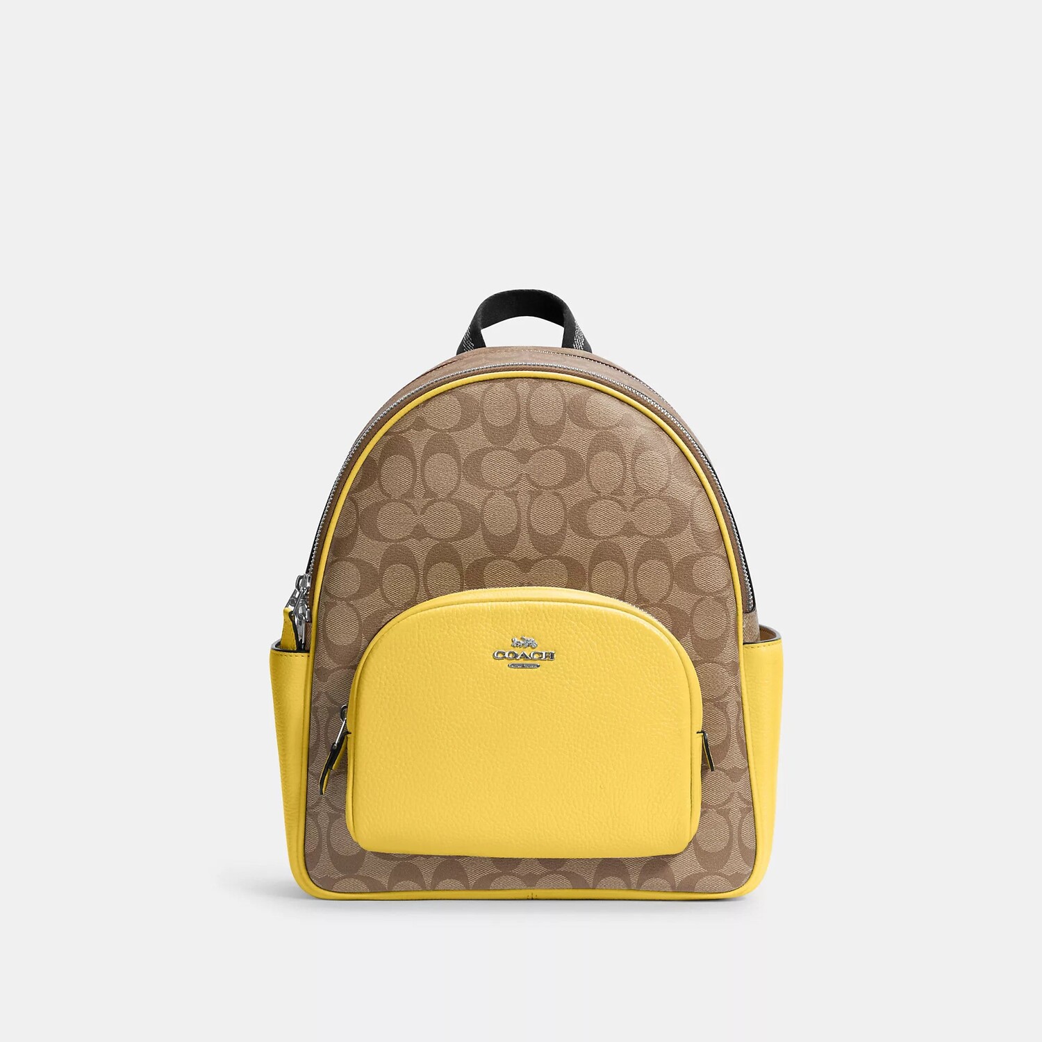 

Рюкзак Coach Outlet Court из фирменной парусины, цвет Silver/Khaki/Retro Yellow